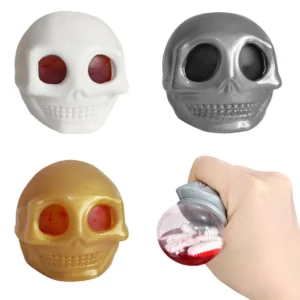 squeeze toy, skull stress balls, halloween, squishy